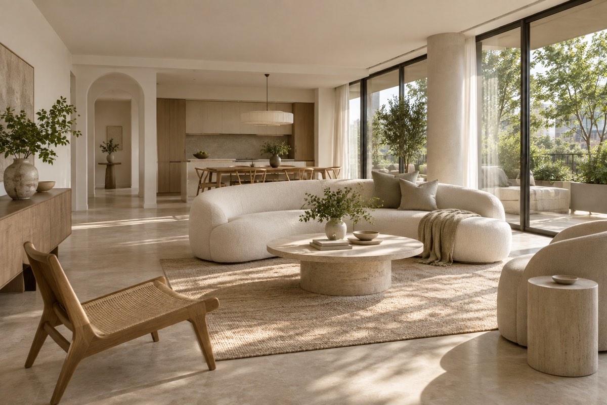 Concept image of a bright renovated living space
